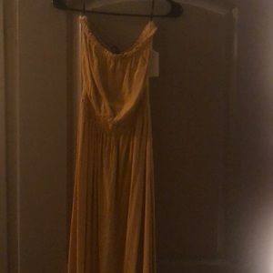 New Forever 21  Mustard Halter dress